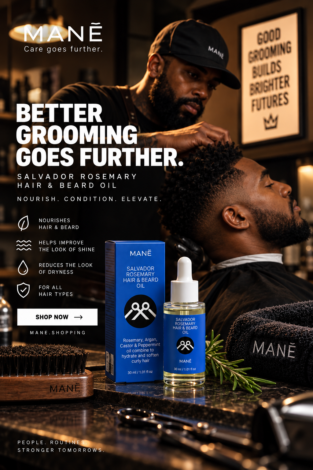 Salvador Rosemary Beard & Hair Oil MANË || Hair & Skin